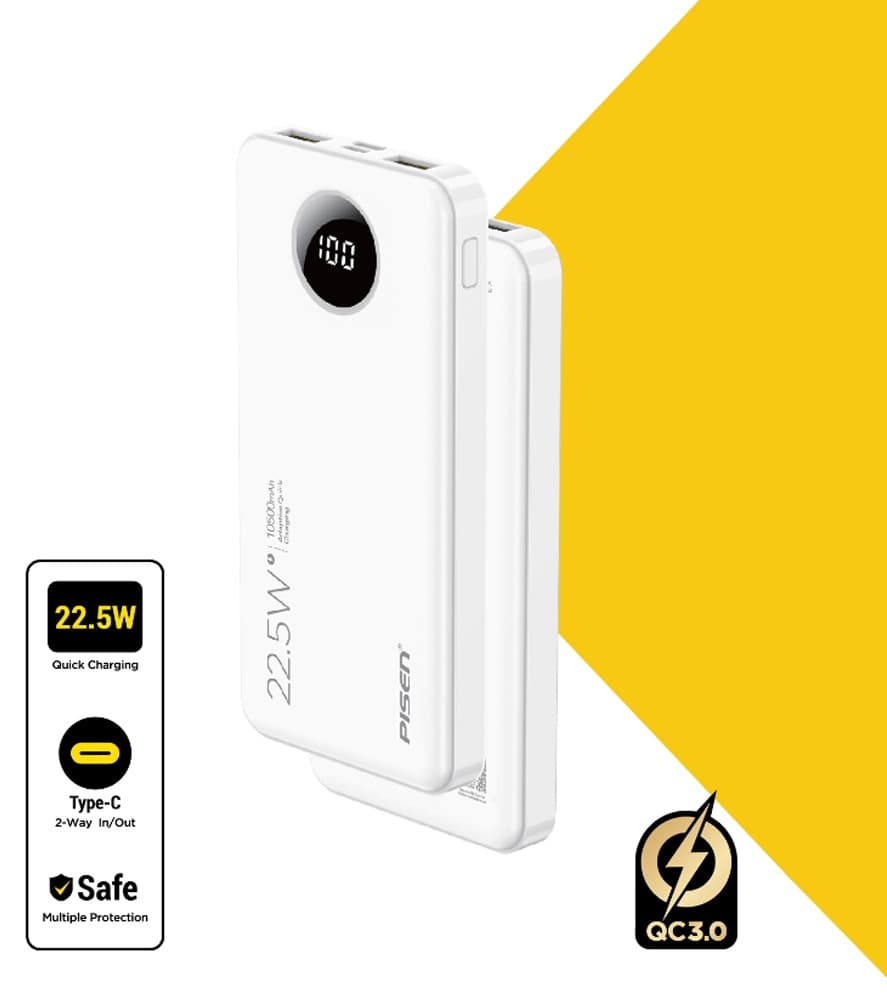 Pin sạc dự phòng Pisen 10.000 mAh Pro-Power Cube TS-D300 22.5W