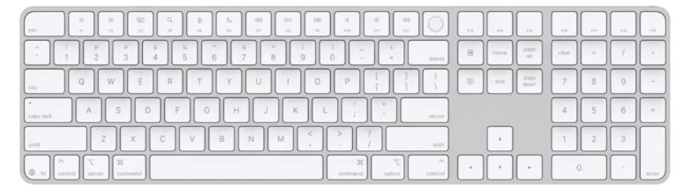 Bàn phím không dây Apple Magic Keyboard with Touch ID and Numeric Keypad 2024