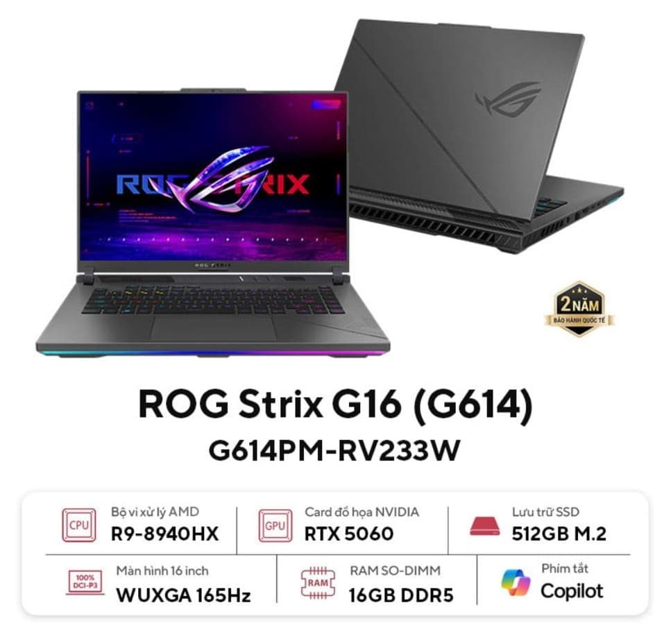 Laptop Asus Gaming ROG Strix G16 G614PM-RV233W