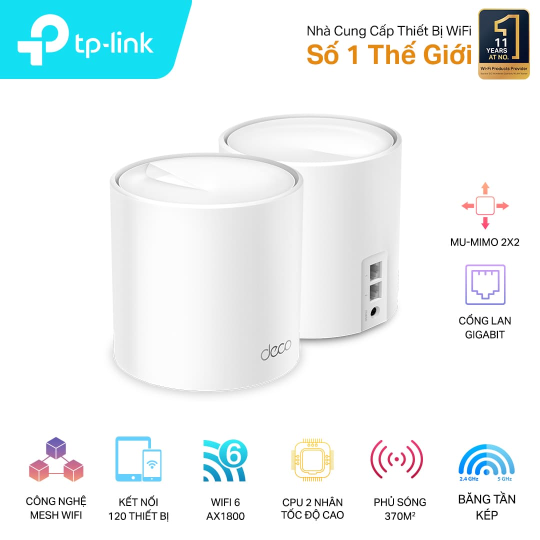 Bộ phát wifi 6 TP-Link Deco X20 2-Pack