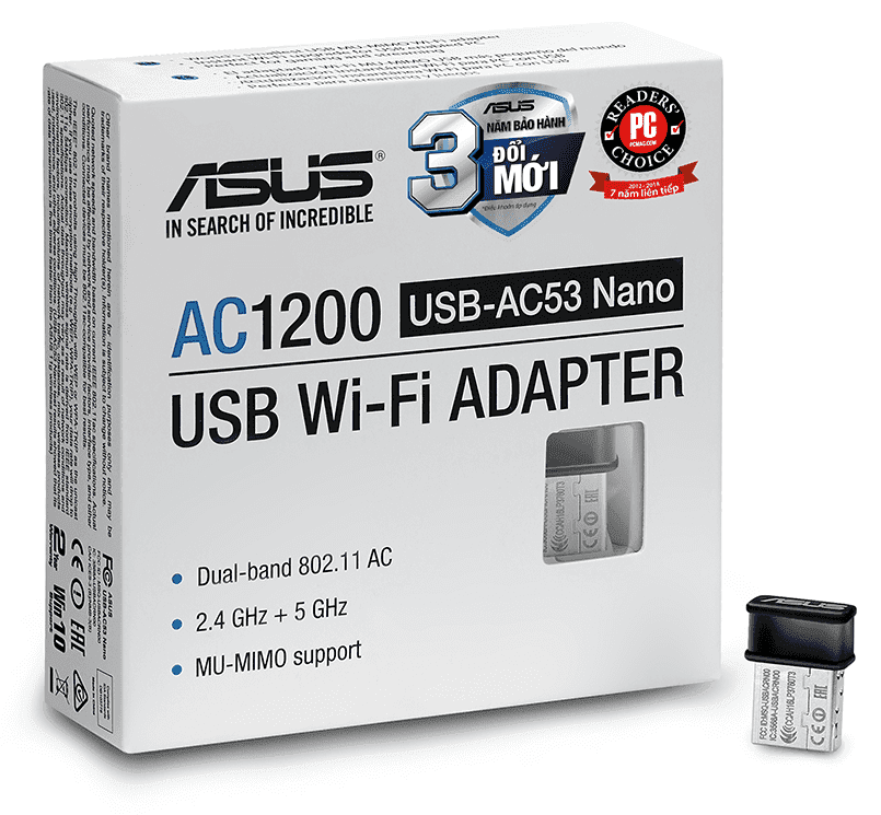 Cạc mạng không dây Asus USB USB-AC53 NANO