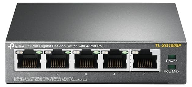 Switch TP-Link TL-SG1005P (Gigabit (1000Mbps)/ 5 Cổng/ 4 cổng PoE/ Vỏ Thép)