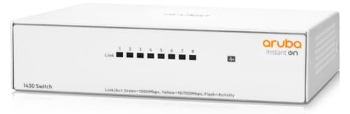 Switch Aruba Instant On 1430 8G R8R45A (Gigabit (1000Mbps)/ 8 Cổng/ Vỏ Thép)
