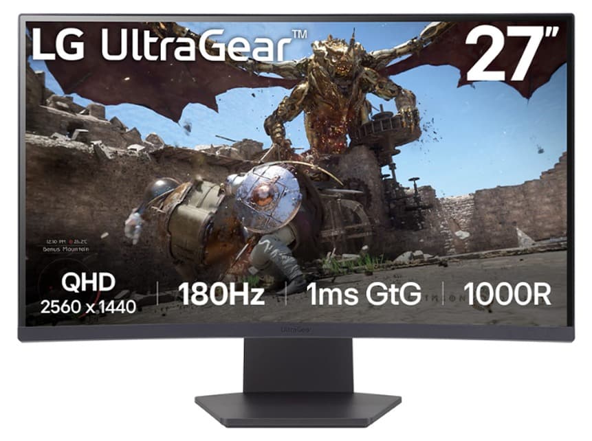Màn hình cong gaming LG UltraGear 27GS60QC-B (27Inch/ QHD (2560×1440)/ 1ms/ 180Hz/ 300cd/m2/ VA)
