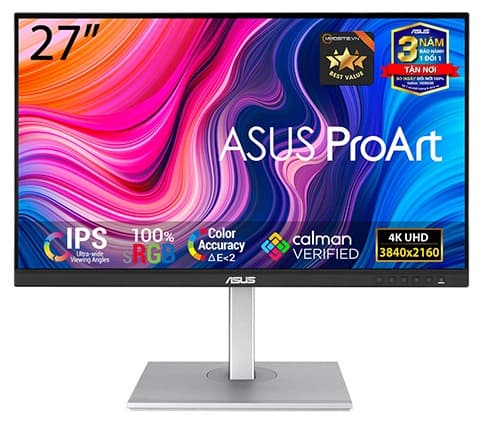 Màn hình đồ họa Asus ProArt PA279CV (27Inch/ 4K (3840 x 2160)/ 5ms/ 350cd/m2/ IPS/ Loa/USB-C)