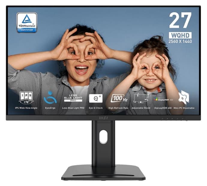 Màn hình MSI PRO MP273QP-E2 (27Inch/ QHD (2560×1440)/ 1ms/ 100HZ/ 400cd/m2/ IPS/ Tích hợp loa)