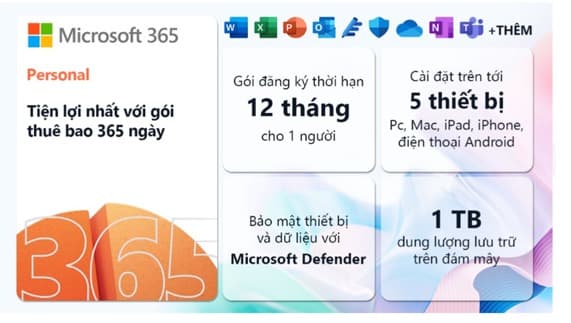Phần mềm Office Microsoft 365 Personal ESD QQ2-00003 — bản 2