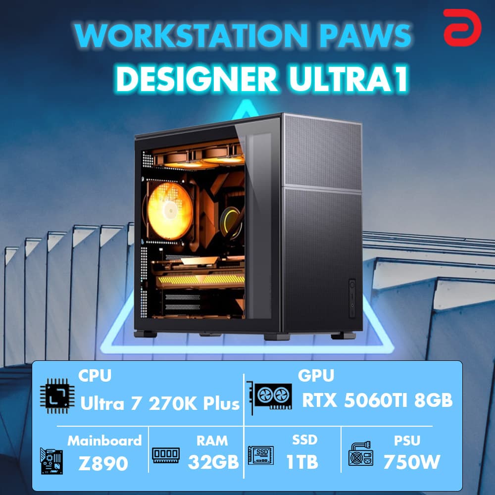 Máy tính PAWS Đồ Họa — 5060ti 8gb