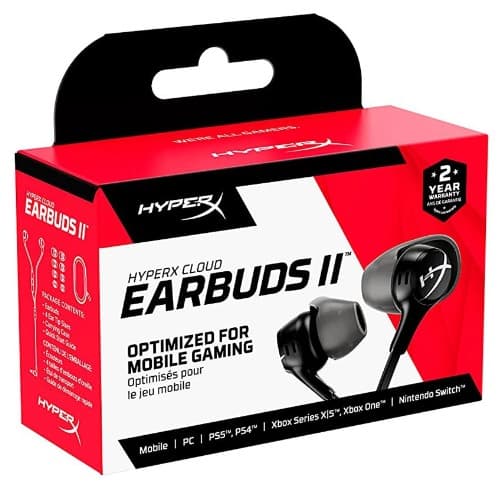 Tai nghe có dây Gaming HP HyperX Cloud Earbuds II Black 70N24AA