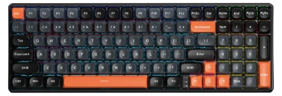 Bàn phím cơ Aula 3 MODE S100 Pro đen+xám+cam red switch