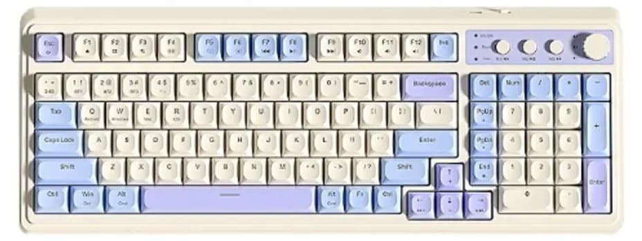 Bàn phím Gaming Aula S99 xanh dương be tím