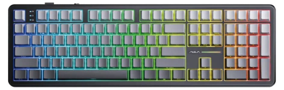 Bàn phím cơ Aula 3 MODE F108 xám đen gradient Nimbus V3 switch