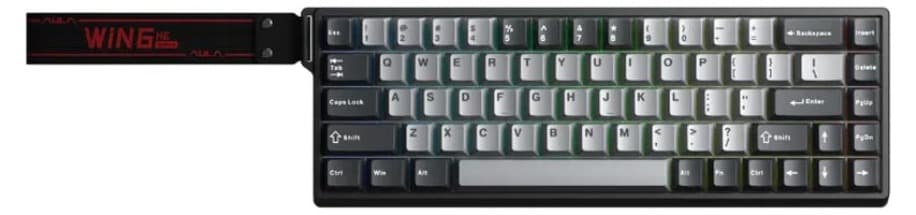 Bàn phím cơ Aula WIN68HE PRO Xám đậm + Xám nhạt Xingyi magnetic switch