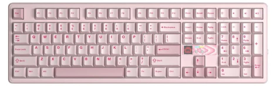 Bàn phím cơ Aula 3 MODE F108 Pro V2 Hồng Strawberry Mint switch
