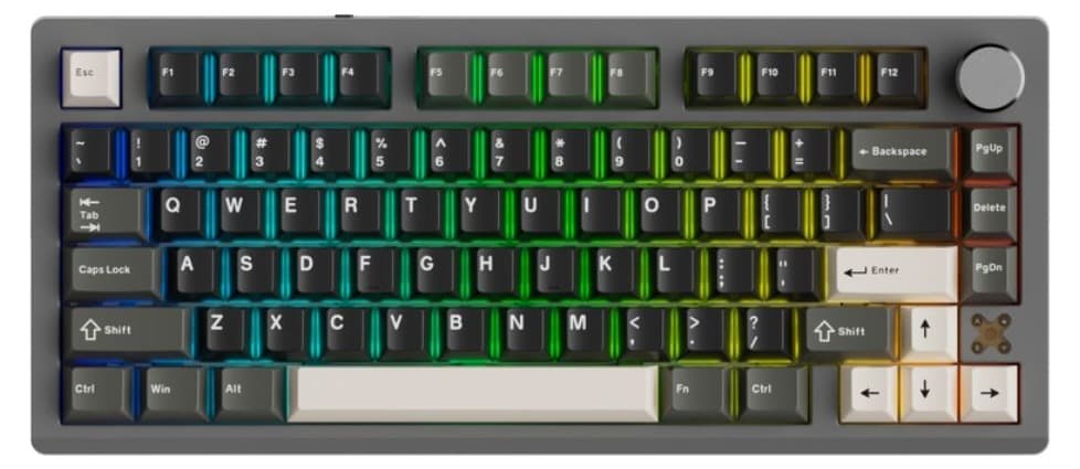 Bàn phím cơ không dây Dareu FLEX 75 Black Grey Pegasus switch