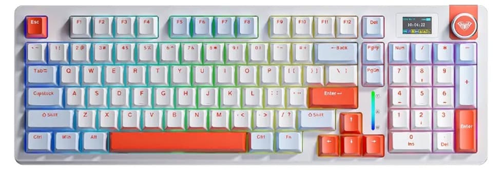 Bàn phím cơ Aula 3 MODE S98 pro xanh dương trắng cam Nimbus V3 switch
