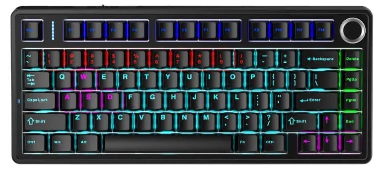 Bàn phím cơ Aula F75 Đen Red Switch