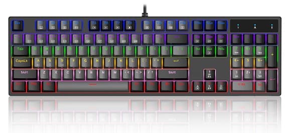 Bàn phím cơ KENOO ESPORT EK104 – Màu đen và xám – Brown switch