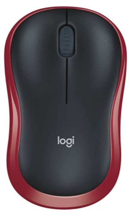 Chuột không dây Logitech M185 Màu Đen viền Đỏ