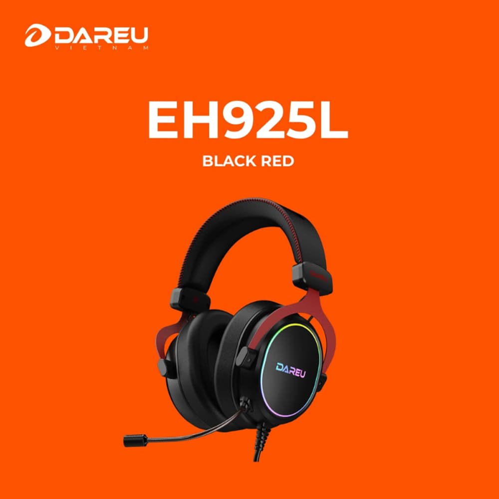 Tai nghe có dây Gaming Dareu EH925L BLACK RED
