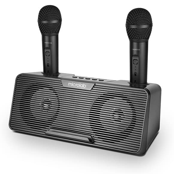 Loa Bluetooth Microlab KTV100 (kèm 2 mic) – Màu đen
