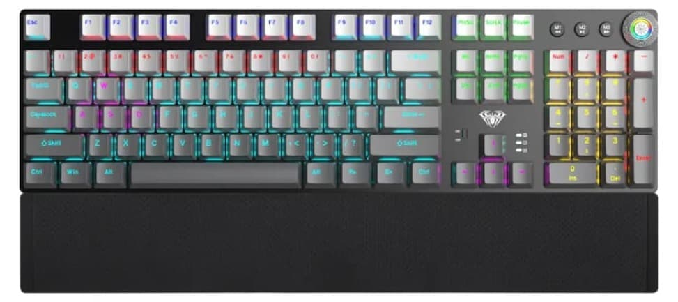 Bàn phím cơ Aula 3 MODE F2088AIR xám đen gradient Red Switch