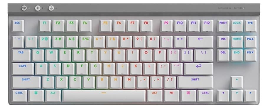 Bàn phím cơ Logitech G515 LightSpeed TKL Wireless Tactile switch – Màu trắng