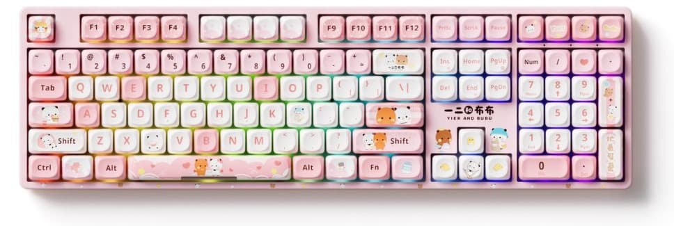 Bàn phím cơ AKKO 5108B Plus Yier and Bubu pink