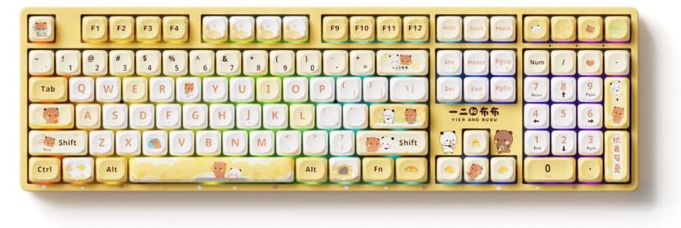 Bàn phím cơ AKKO 5108B Plus Yier and Bubu yellow