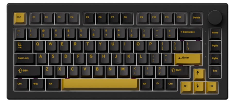 Bàn phím cơ AKKO 5075 V3 Black&Gold – Piano