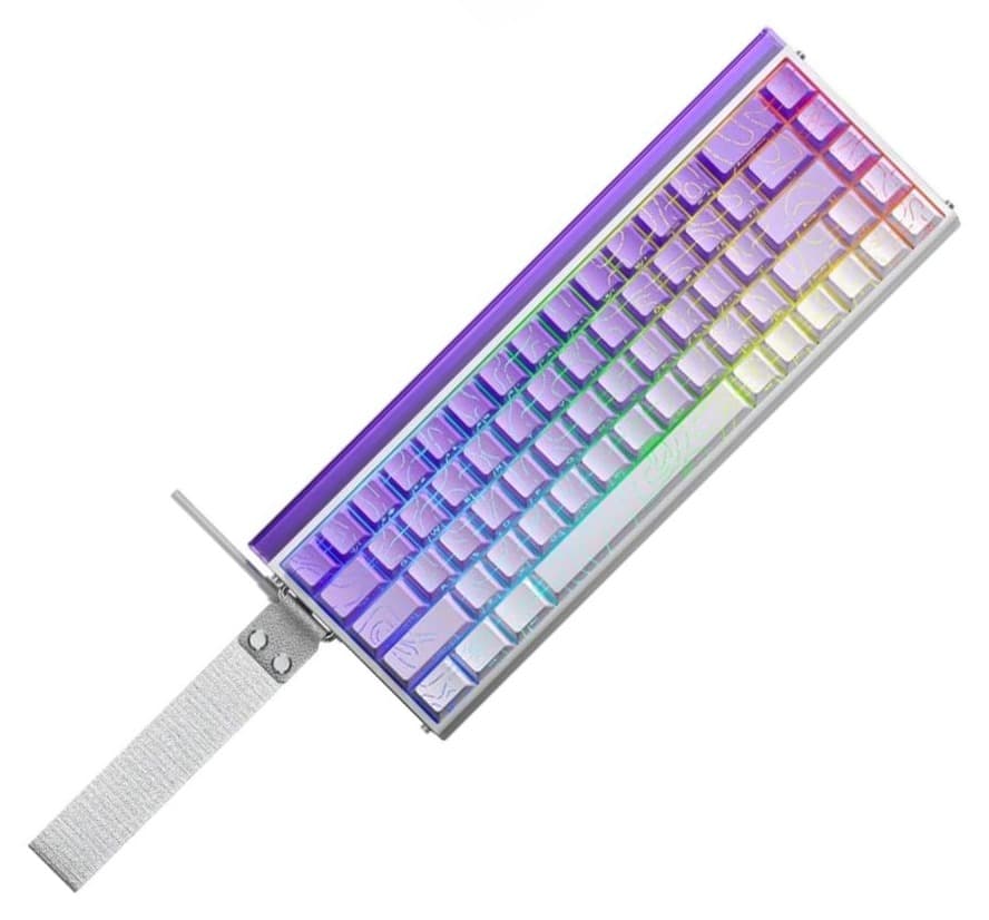 Bàn phím cơ Aula HERO68HE Tím trắng gradient contour Dragon King magnetic switch