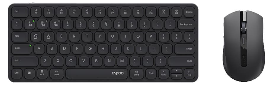 Bộ bàn phím chuột không dây Rapoo 9050S Màu đen