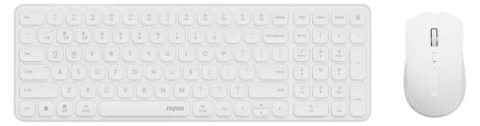 Bộ bàn phím chuột không dây Rapoo 9350S Màu trắng