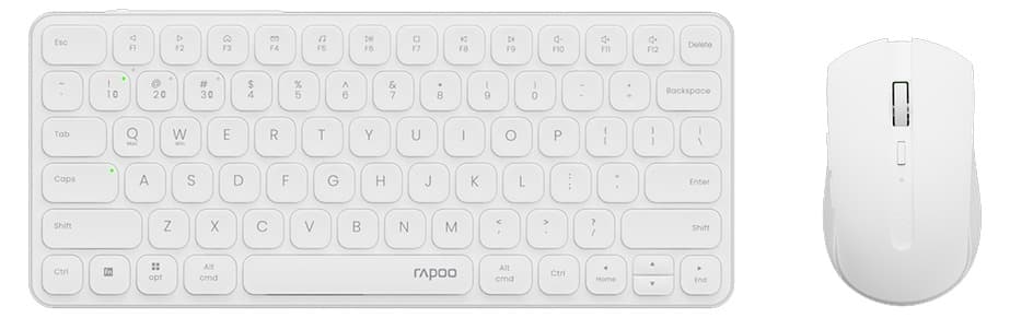 Bộ bàn phím chuột không dây Rapoo 9050S Màu trắng