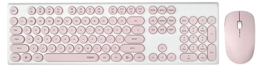 Bộ bàn phím chuột không dây Rapoo X260S – Màu hồng