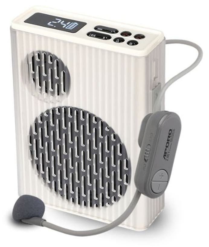 Máy trợ giảng không dây Aporo T58 2.4G (Micro không dây, Bluetooth 6.0) – Màu trắng