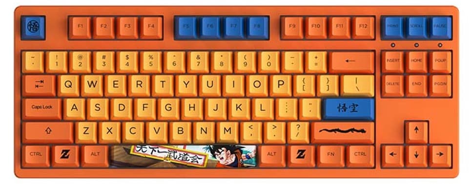 Bàn phím cơ AKKO 3087 RF Dragon Ball Z – Goku Wireless (Switch v3 – Cream Blue)