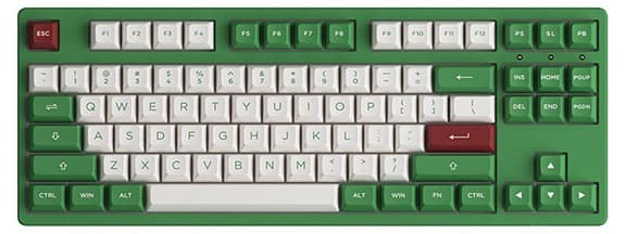 Bàn phím cơ AKKO 3087 RF Matcha Red Bean Wireless Akko V3 Cream Blue switch