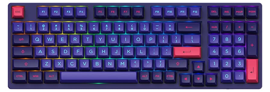 Bàn phím cơ AKKO 3098 Neon Akko Cream Yellow Pro switch