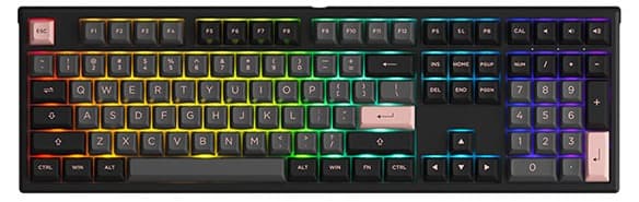 Bàn phím cơ AKKO MonsGeek MG108 Black & Pink Akko V3 Cream Blue switch