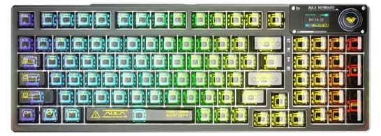 Bàn phím cơ Aula 3 MODE F98 PRO đen trong suốt Ice crystal switch
