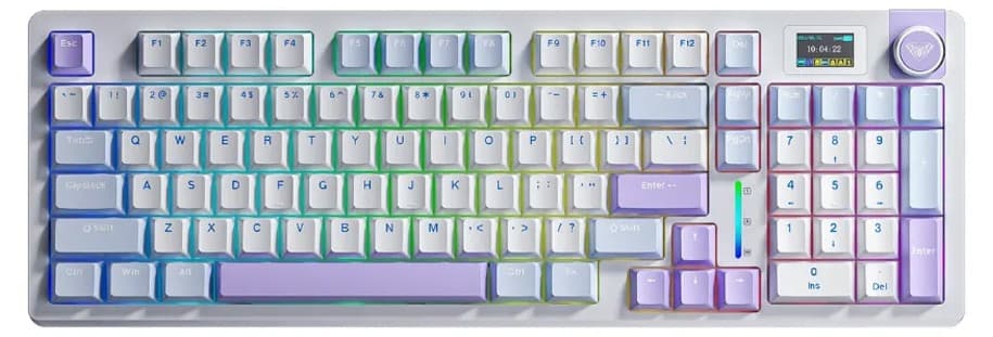 Bàn phím cơ Aula 3 MODE S98 PRO Xanh dương + trắng + tím Nimbus V3 switch