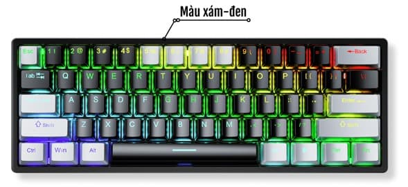 Bàn phím cơ Aula F3261 Xám đen Blue Switch