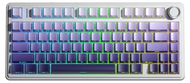 Bàn phím cơ Aula F75/ F75 PRO Trắng + tím gradient – Seiya Star Vector switch