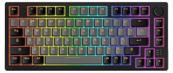 Bàn phím cơ Dareu EK75 Pro Triple Mode Black Golden DareU Firefly switch