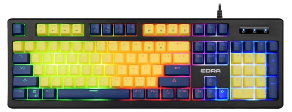 Bàn phím cơ E-Dra EK302 Blue+Yellow Switch Blue