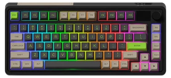 Bàn phím cơ FL-Esports CMK75 SAM Desert Grey FLCMMK Ice Violet switch