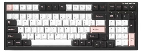 Bàn phím cơ FL-Esports FL100 CPM Black Carbon Body White Olivia Wireless FLCMMK Ice Violet switch