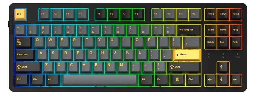 Bàn phím cơ không dây Dareu EK87 Pro Triple Mode Black Golden DareU Dream switch