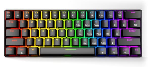 Bàn phím cơ không dây E-Dra EK361W v3 RGB Brown Switch Đen